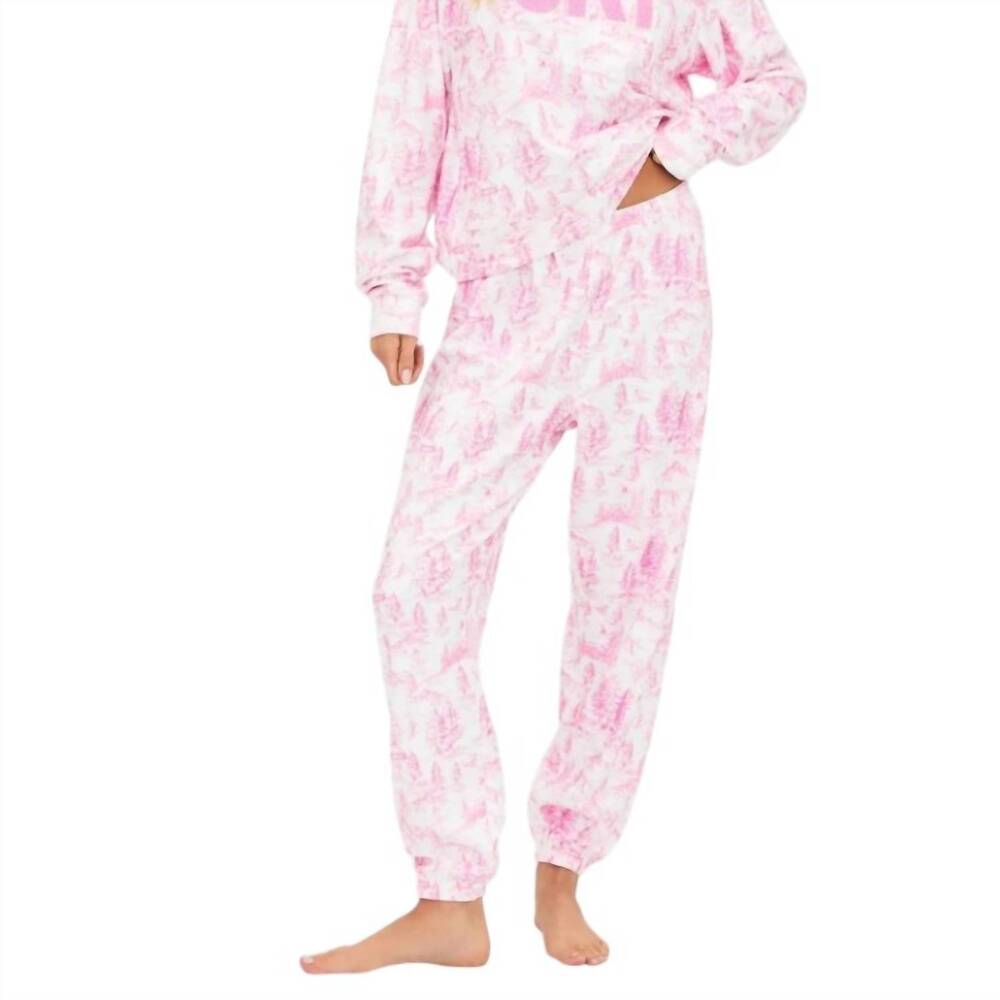 NEW BEACH RIOT georgie pant in pink toile